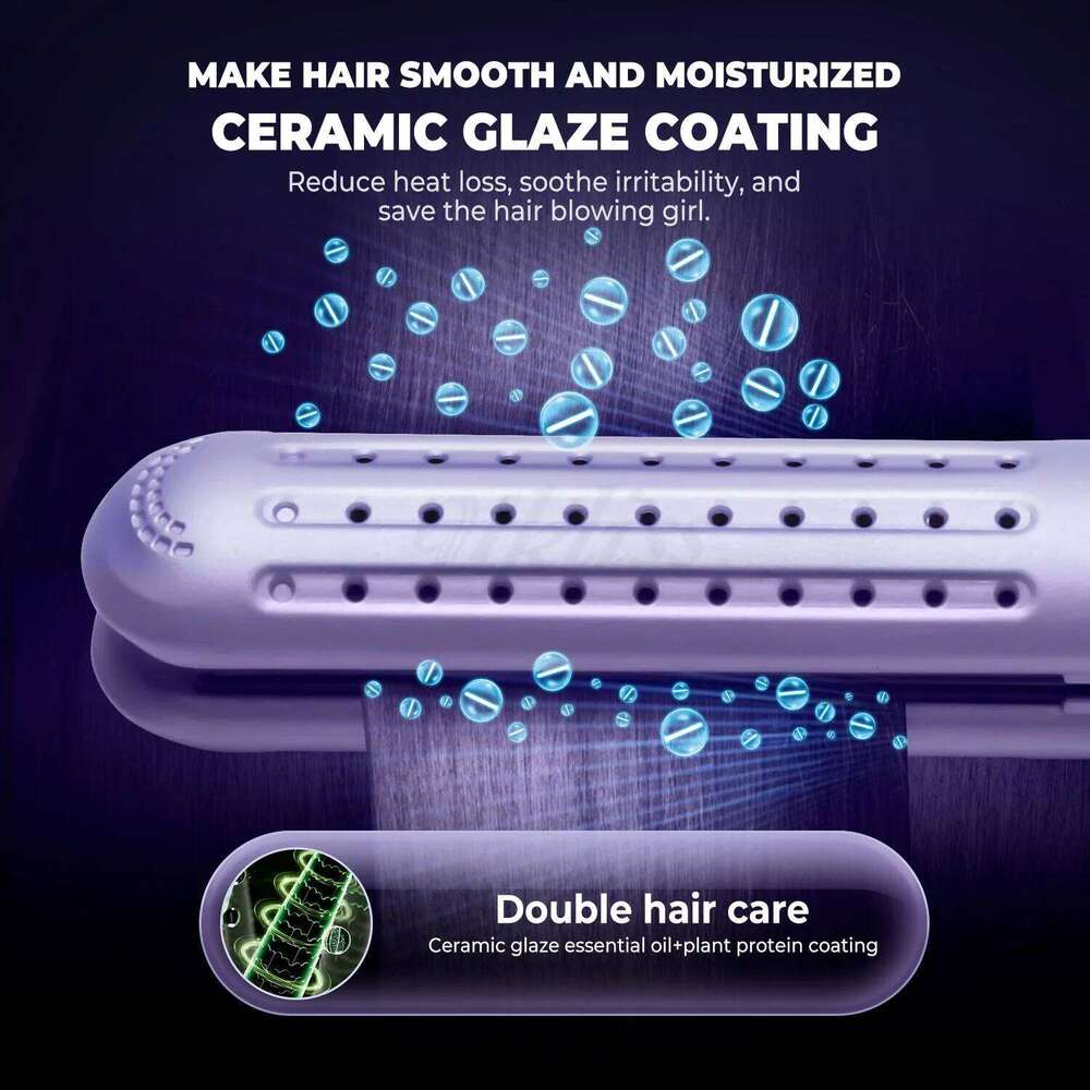 Standard 360° Airflow Styler 2 in 1 Curling Wand & Titanium Flat Cool Air Straightener Iron Professional Hair Curler