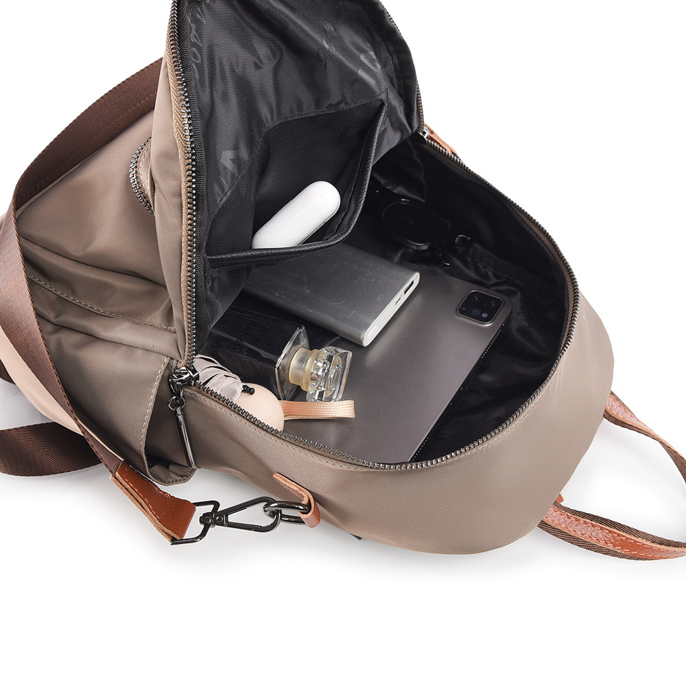 Women's 2025 New Oxford Cloth Commuter Waterproof Wear-resistant Fashionable Double Shoulder Backpack Bag