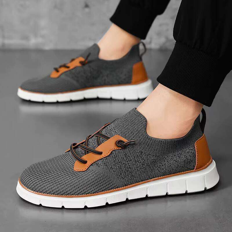 Cross-border Large Size Men's Canvas Breathable Flying Woven Upper Casual Wear-resistant Board Shoes