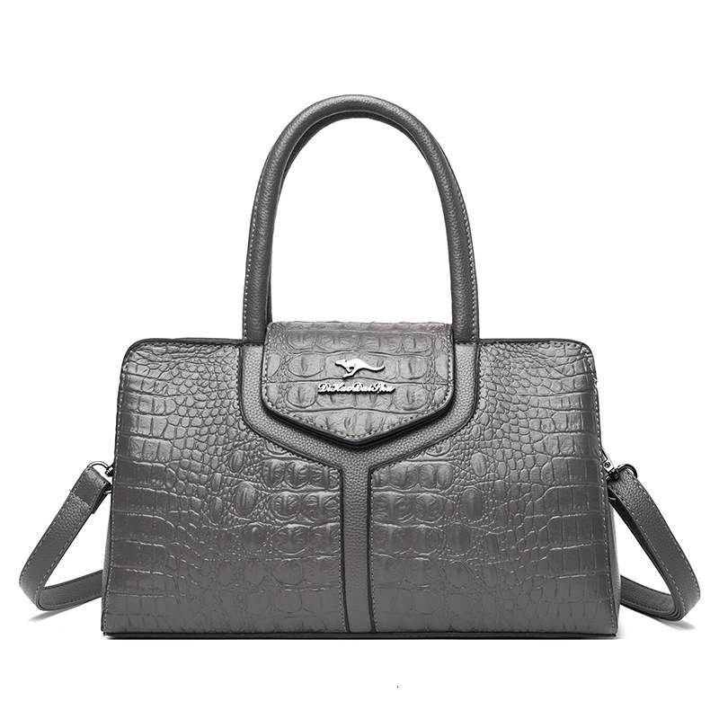 Free Shipping New Crocodile Pattern Bag Luxury Large Capacity Women's Bag Designer European And American Fashion Ladies Shoulder Bag Crossbody Ha