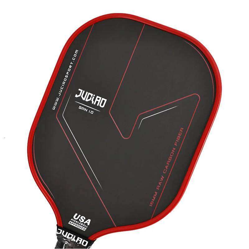 JUCIAO Thermoformed Unibody T700 Raw Carbon Fiber USAPA Approved Pickleball Paddle Spin Textured Surface With Foam Edge