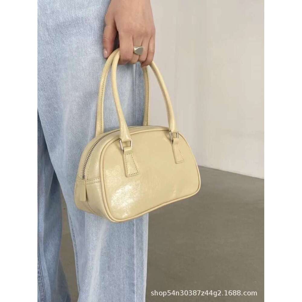 dearni Korean Niche Brand Suede Women's Oil Wax Cowhide Shell Handheld Crossbody Bag for Women