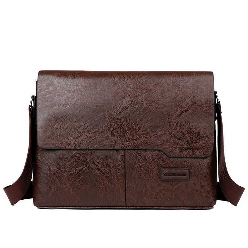 Mens Briefcase Male Executive Document Shoulder Vintage Business Work PU Leather Messenger Crossbody Side Simple Casual Bag W250610