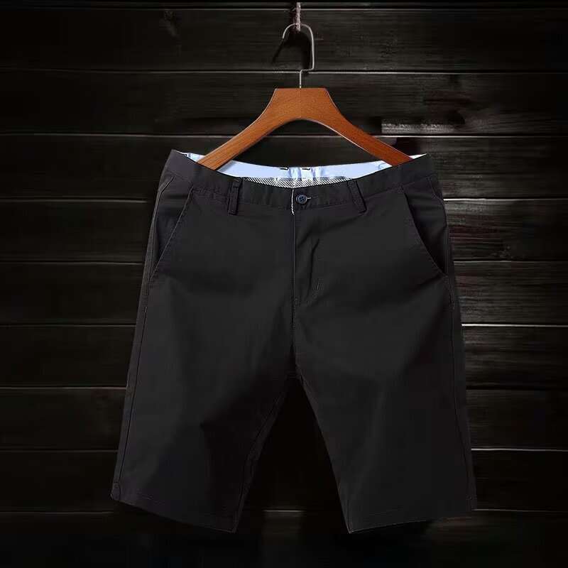 Summer Combed Cotton Cool Shorts Thin Casual Trendy Brand Five-Point Men's Mid-Length Dress Pants B5