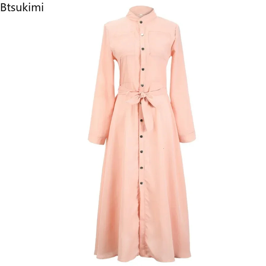 Womens Oversized Long Shirt Dress Spring Autumn Long Sleeve Turn Down Collar Maxi Dresses Laides Office Dresses Robe 5XL 250610