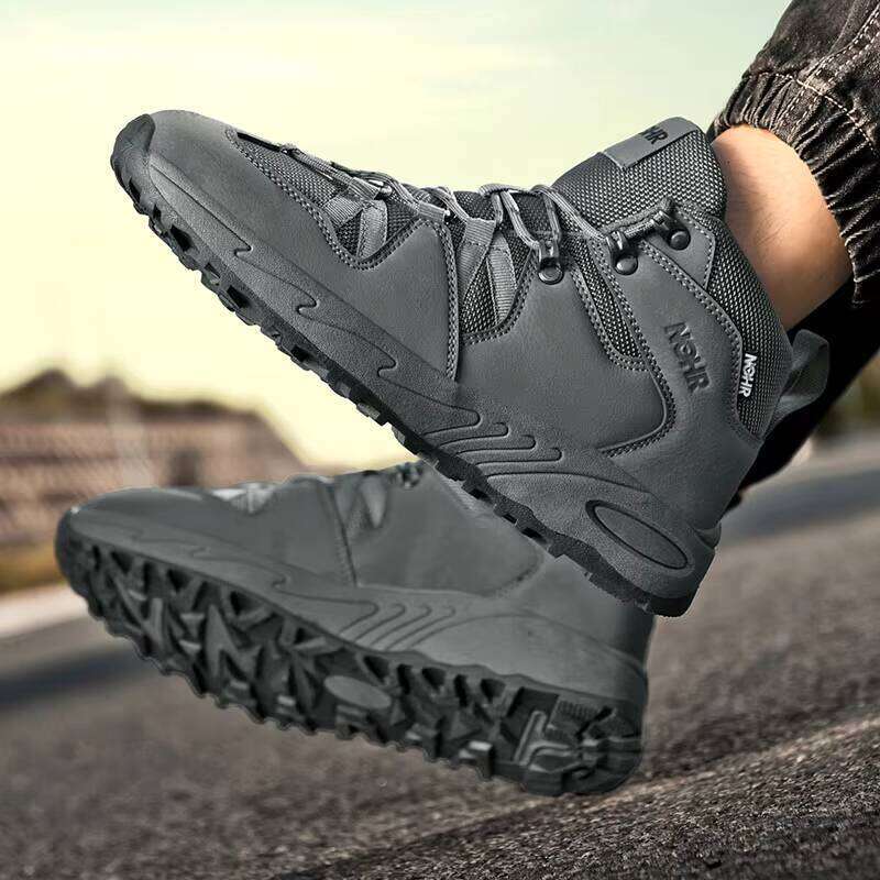 Wholesale Outdoor Fashion Men's Plus Size Hiking Shoes High Quality Leather Sneakers