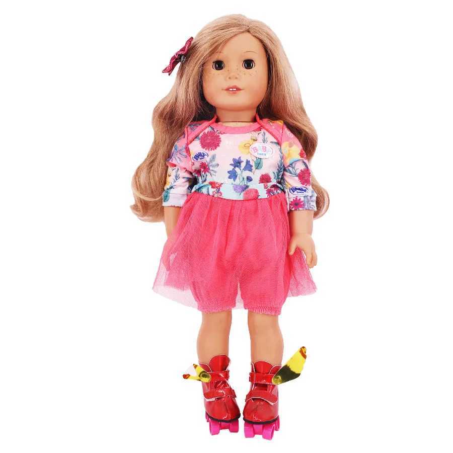For 18inch American Doll Girl Baby Reborn 43cm Clothes Daily Casual Set Doll Clothes Accessories Our Generation Vest CoatGift W250610