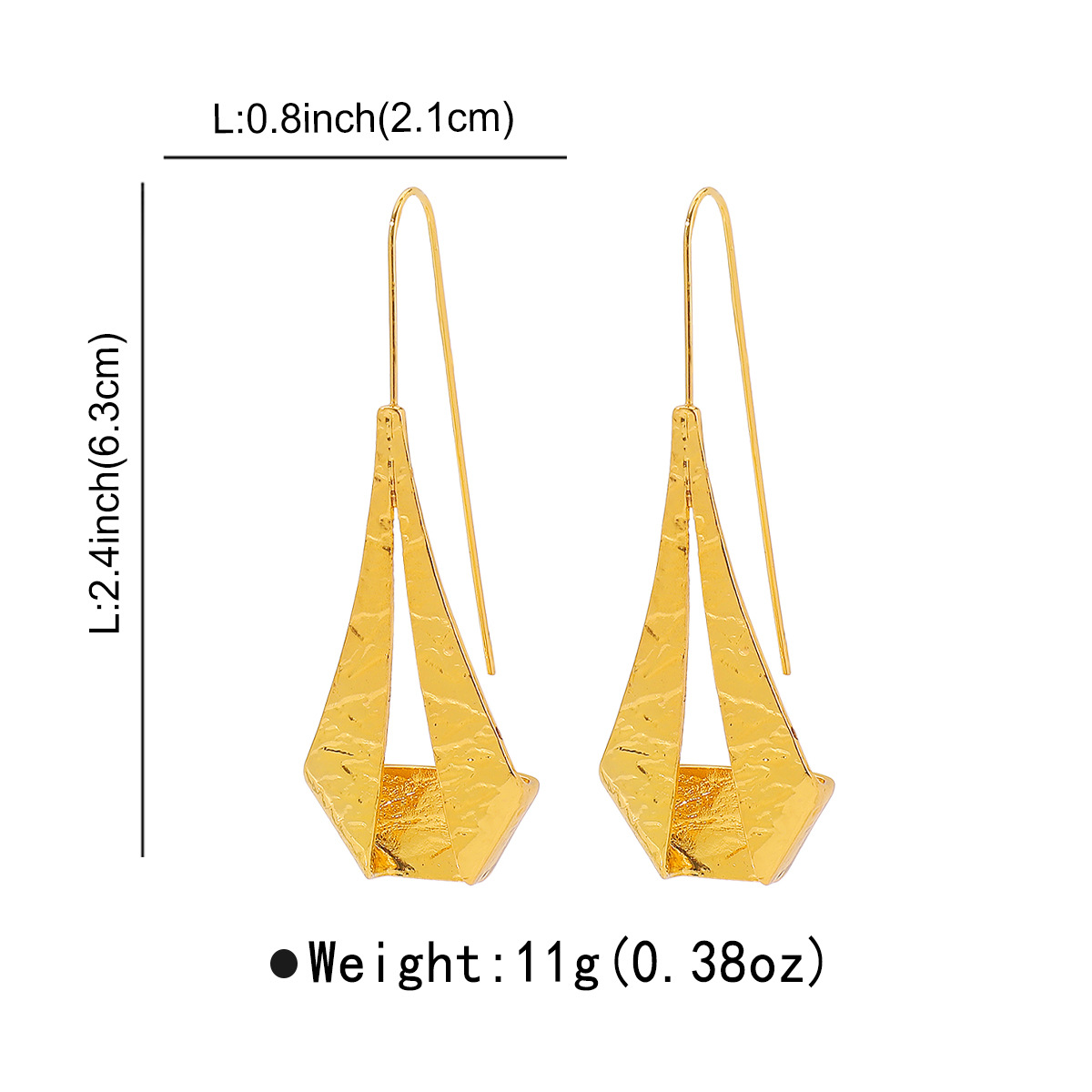 Cool Toned Metallic Water drop Leaf Earrings Modern Chinese Inspired Statement Jewelry for Cross Border Fashion