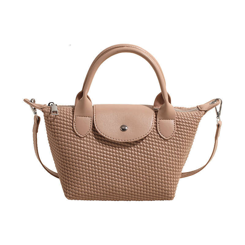 Women's 2024 Korean Version New Bags Simple Commuter Dumpling Bag Casual Fashion Versatile Shoulder Handbag GUHUISHU