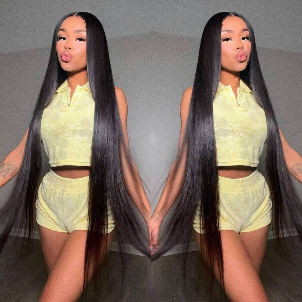 30 38 Inch 180 Density Bone Straight 13x4 HD Frontal Human Hair Wig Brazilian 13x6 Lace Front Wigs Pre Plucked For Women
