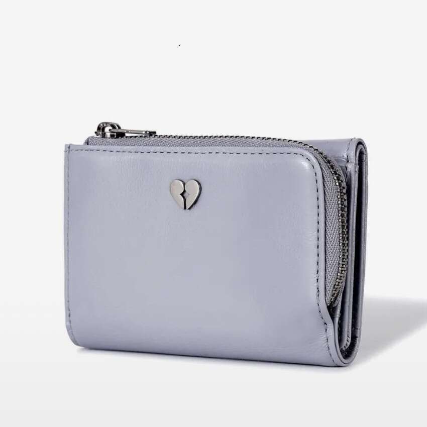 Niche Fennec Short New Korean Version Fashion Simple Heart-shaped Coin Purse for Women 70% off Multi-card Slot Wallet