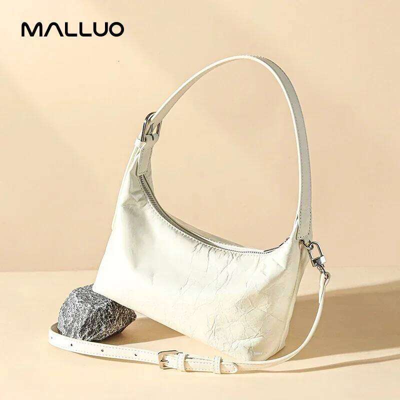 Women's Cow Genuine Leather Bag Lady Fashion Retro Versatile Shoulder Handbag Female Cowhide Underarm Crossbody Bags For Ladies
