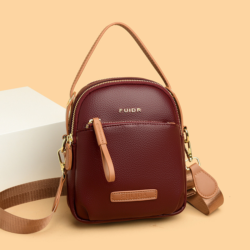 Free Shipping Luxury Women's Crossbody Bag 2025 New Genuine Leather Coin Designer Purse Handbag Phone Bag Versatile Fashion Single Shoulder Small
