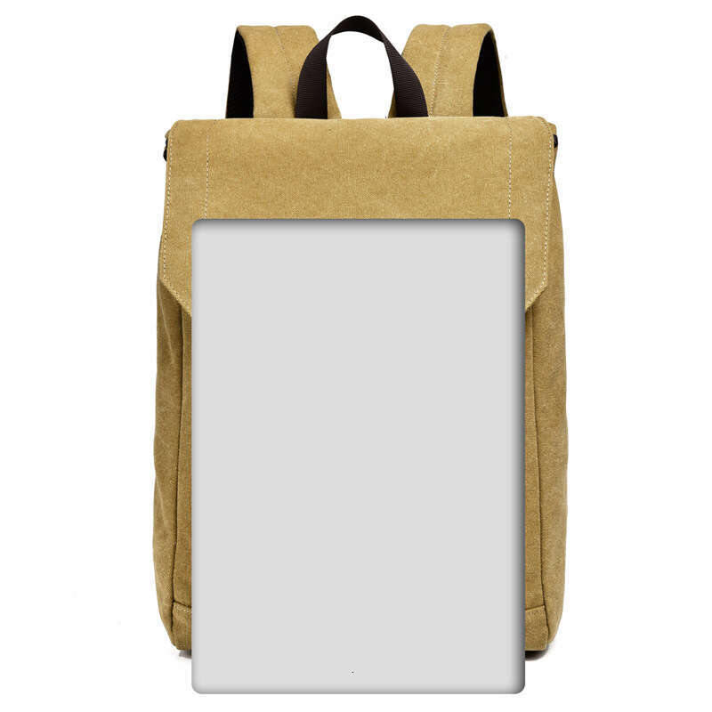 Men's Backpack New Style Double Shoulder American Casual Laptop Travel Canvas College Middle Student School Bag