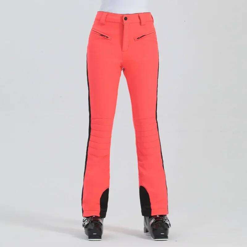 Ladies High Elasticity Skiing Women Slim Winter Trousers 2025 Alpine Sport Ski Pants Outdoor Warm Waterproof Snow Clothes