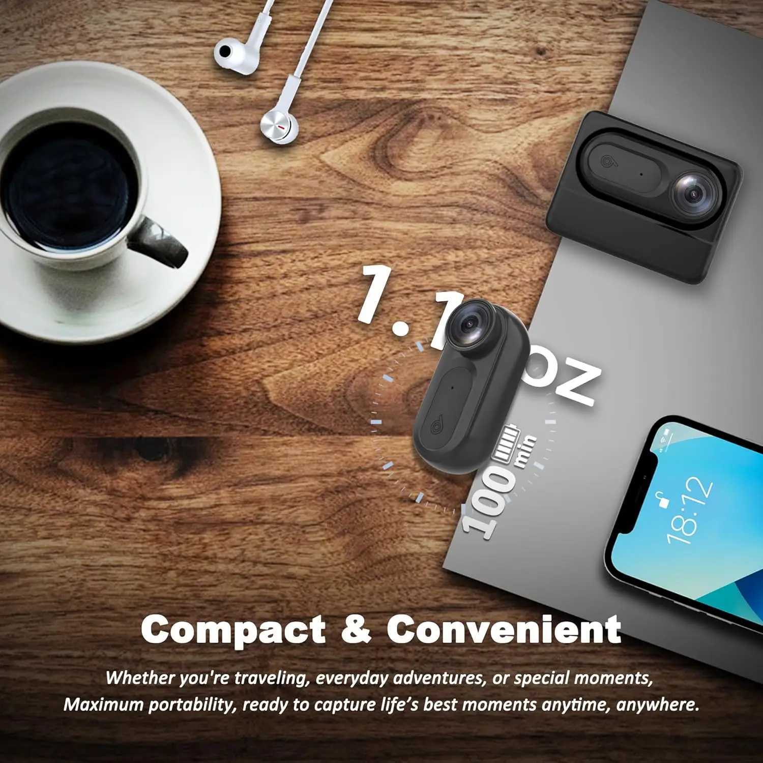 Upgraded Waterproof Big Battery 1080P 64GB Small Hot selling WiFi video portable thumb pocket action sports mini camera R250610