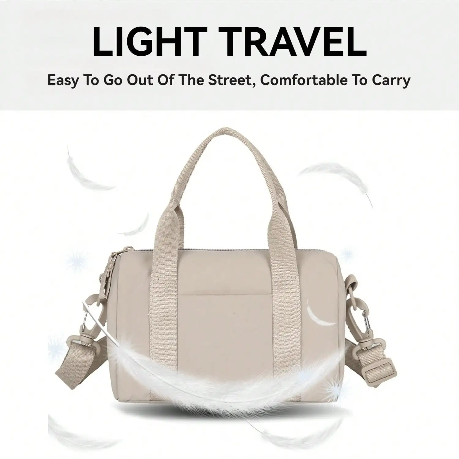Womens Small Square Bag Large Capacity Tote With Compartments Hand or Shoulder Waterproof Fashionable for Travel Work 250605