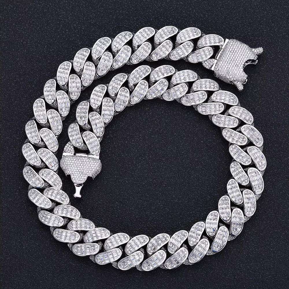 OACOCA Hip Hop Big 18mm Cuban Chain Zircon Necklace for Men Iced Out Chunky Charm Fine Fashion Jewelry Necklaces Personalized