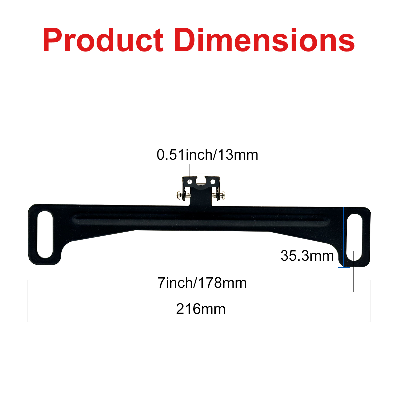 Universal Car Rear View Camera License Plate Bracket Backup Camera License Plate Mount Rearview Cam Mount Bracket