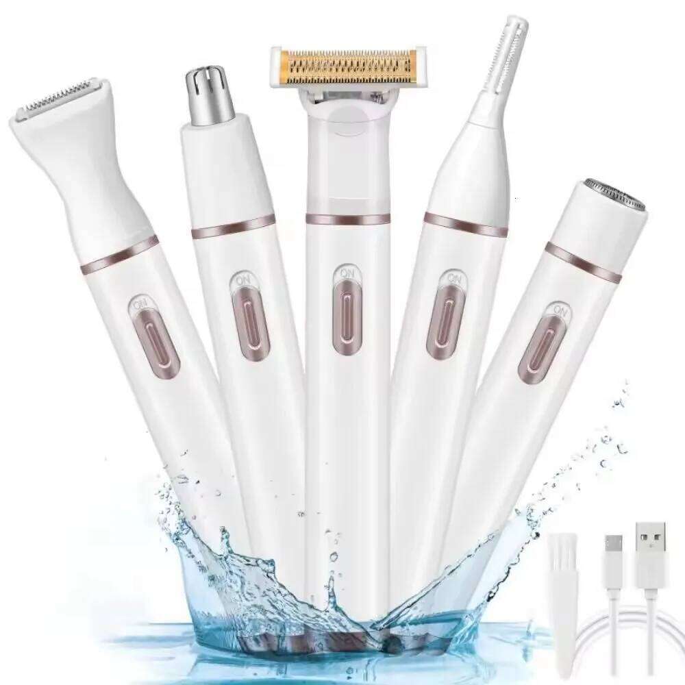 5 in 1 Multifunctional Women Painless Eyebrow Face Trimmer Razor Lady Facial Body pubic Tummy hair trimmer women