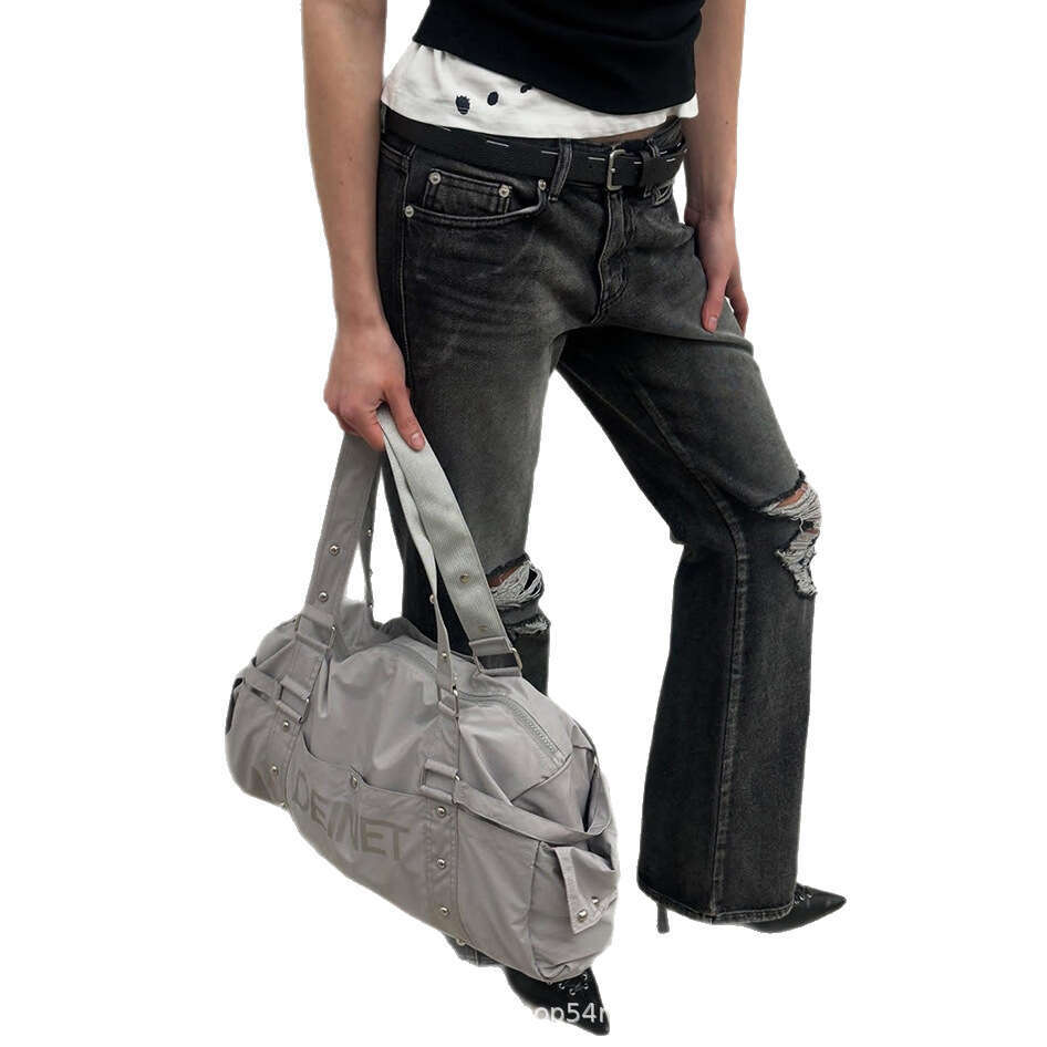 New Deneit Fitness Women's Single Shoulder Handheld Canvas Travel Large Capacity Nylon Sports Yoga Toast Bag