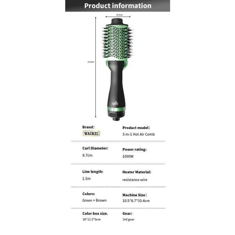 2025 Heating Comb Straightener Hair Comb Hair Straightener Dryer and Straightening Brush Electric Comb Brush One Step Salon Hair W250610