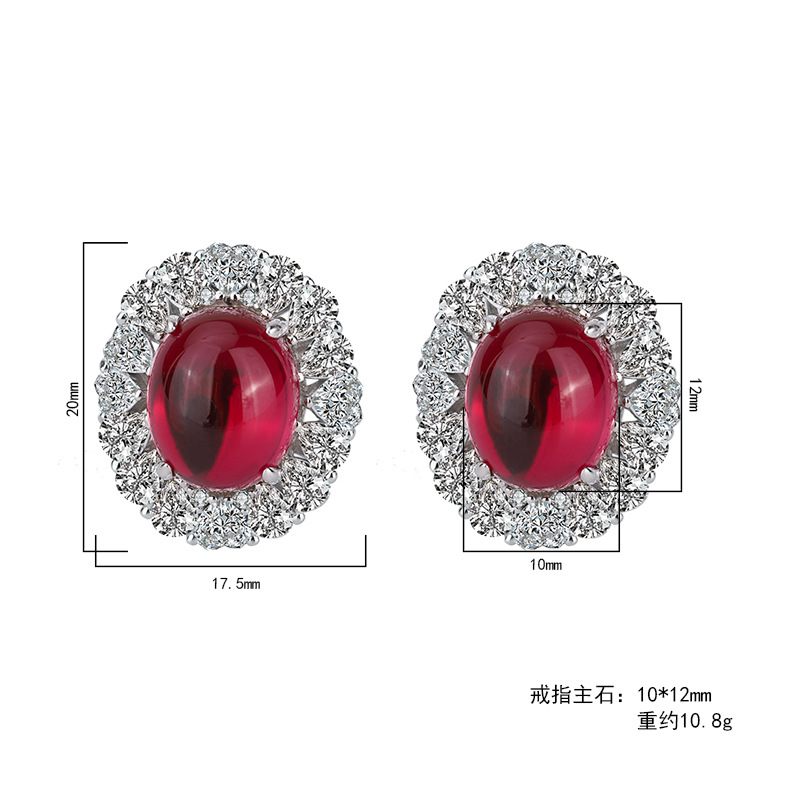 Women's Versatile Fashion Accessory: Sophisticated Colored Stone Ear Studs Crafted from Premium Grade Silver