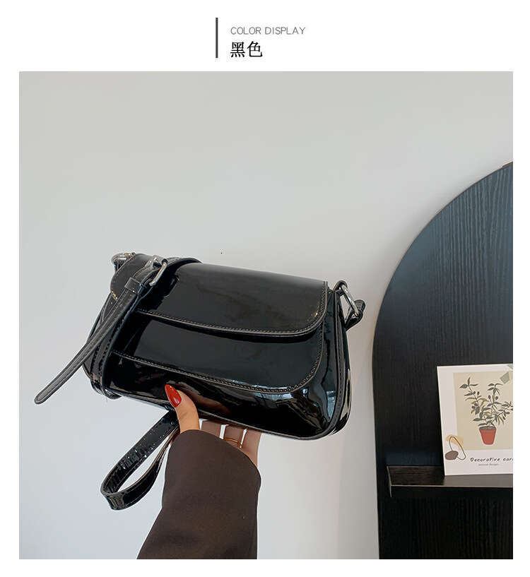 High-Quality Texture for Women 2024 Summer New Shiny Underarm Fashion Simple Ladies Shoulder Crossbody Bag GUHUISHU