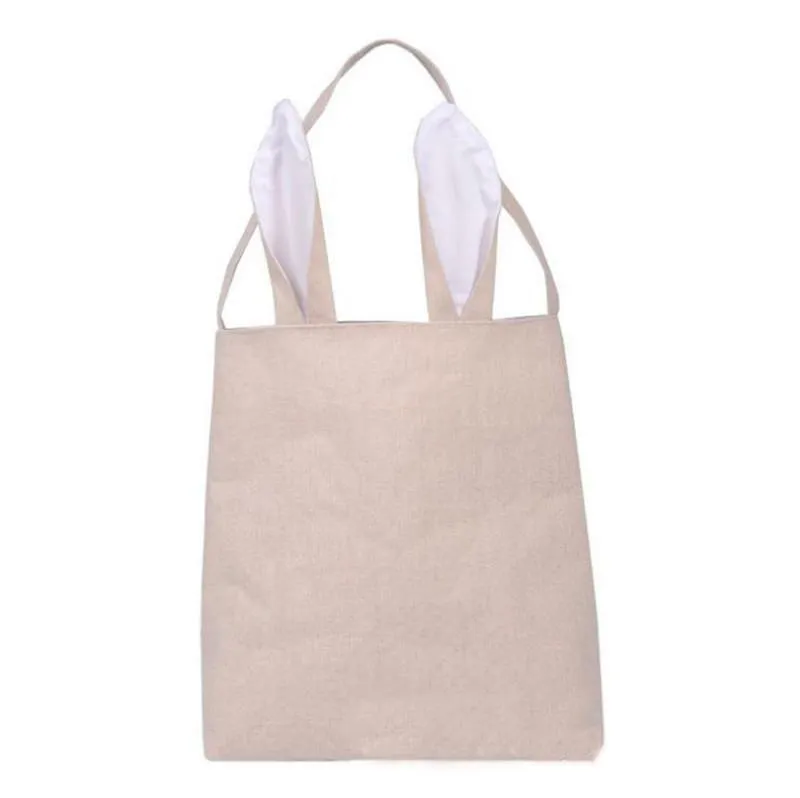 Easter Gift Bag Classic Bunny Ears Bag Jute Basket Put Easter Eggs for Kids Celebration Gift Easter Sunday Decoration c329 ZZ