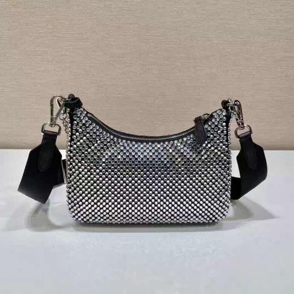 Three-in-One Women's High-Quality Super Shiny Czech Rhinestone Full Diamond Crossbody Bag