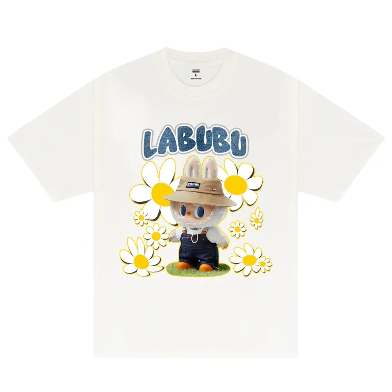 Labubu Clothes 100% Cotton DesignerT-shirt Y2k Anime Pattern T-shirt Women's Casual Sexy Girls Tops T-shirt Y2k Harajuku Tops