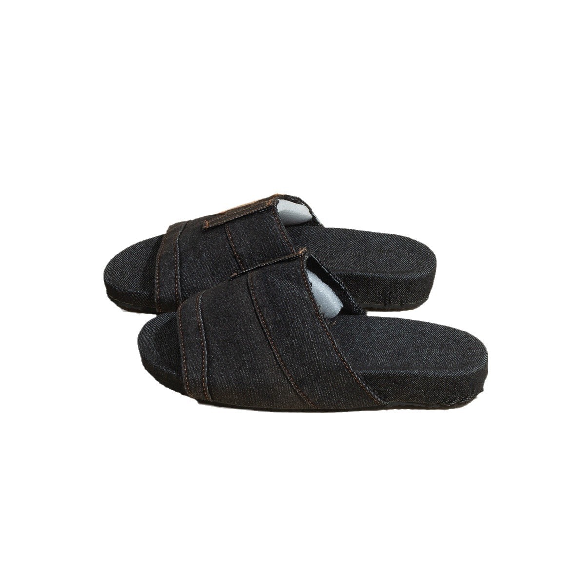 2024 Fashion Denim Slipper Female Shoes Non-slip Comfortable Summer Flat Slippers Woman Slides Outdoor Beach Casual Shoes Women