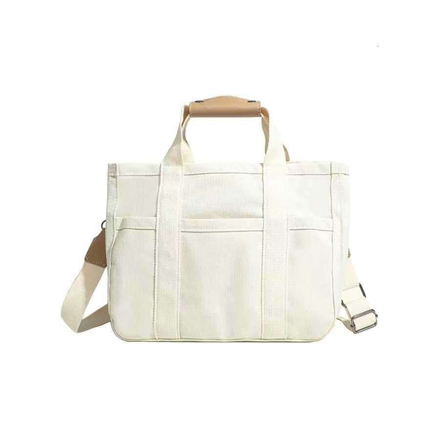 New Korean Style Casual Commuter Handbag Multifunctional Lightweight Mommy Canvas Large Capacity Tote Bag