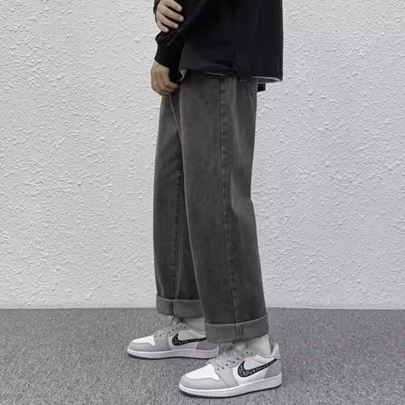 2025 Men Baggy Casual Jeans Male High Street Straight Leg Denim Pants American Classic Retro Summer Casual Long Trousers M250610
