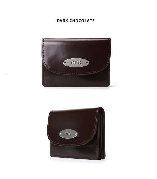 Korean EEE Premium INS Blogger Classic Coin Purse High-Quality Genuine Leather Short Wallet