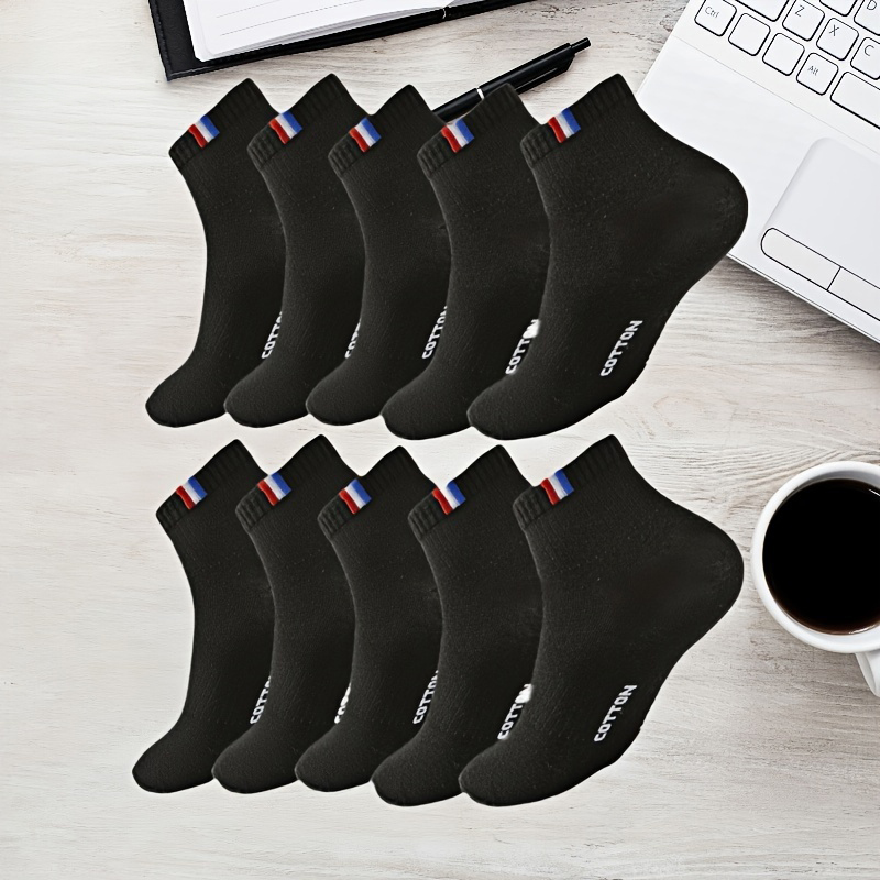 Athletic Breathable Mesh Socks for Sports - Letter Print Design & Comfortable Cushioned Insoles