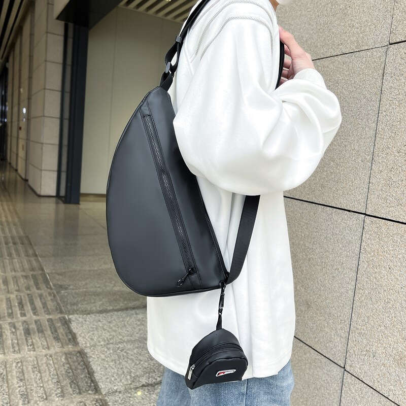 New Style Chest for Men and Women Simple Casual Texture Waist Trendy Cool Ins Personality Single Shoulder Crossbody Bag