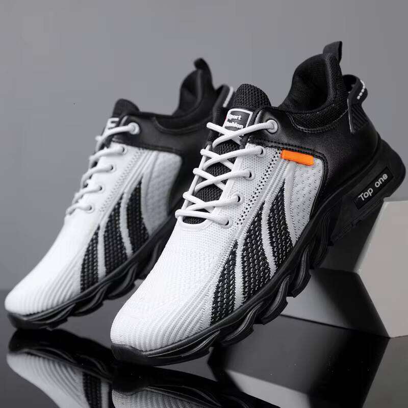 Spring New Flying Woven Breathable Mesh Blade Running Casual Men's Shoes