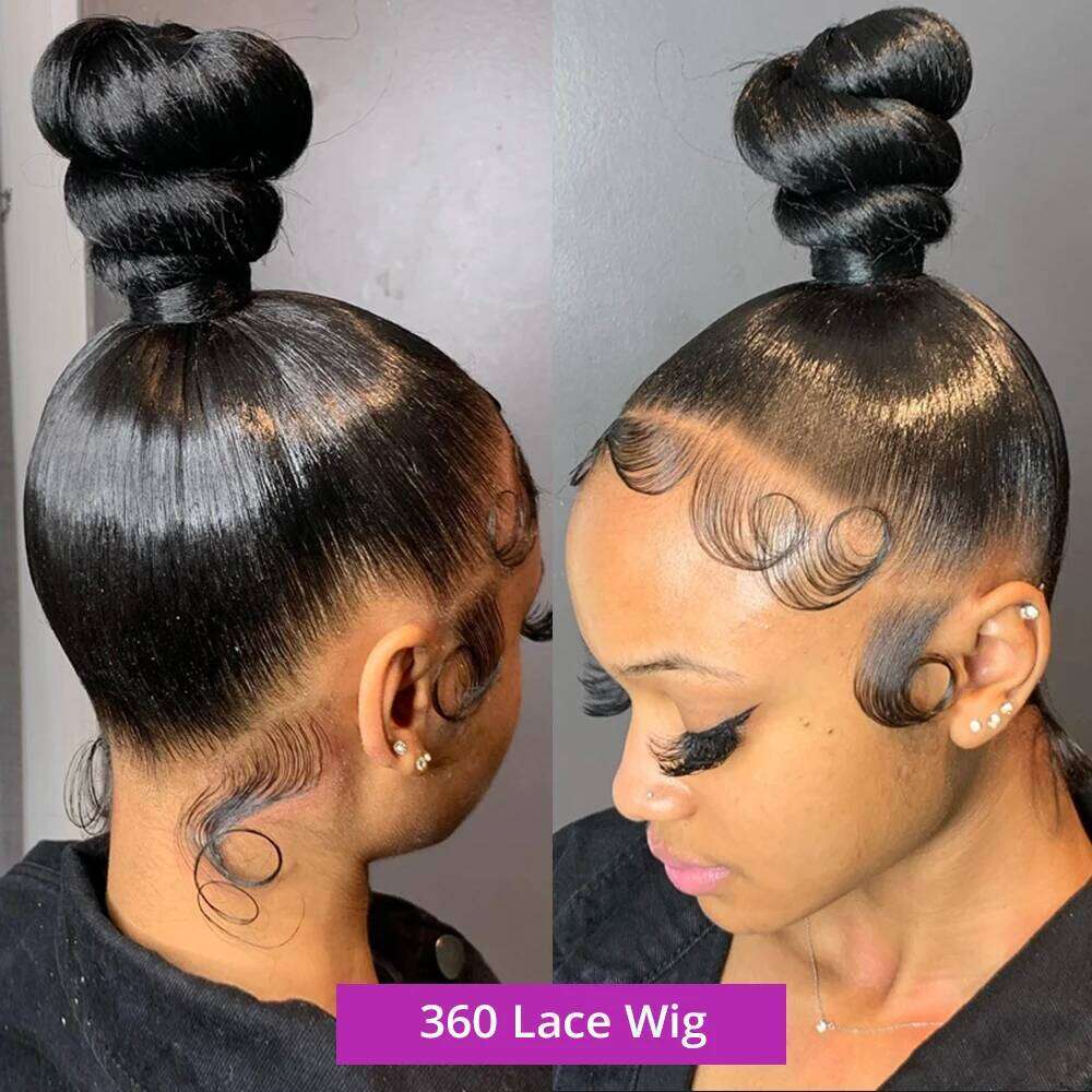 360 Frontal 13x4 Bone Straight Lace Front Wig 13x6 HD Transparent Brazilian 30 Inch Human Hair Wigs For Black Women