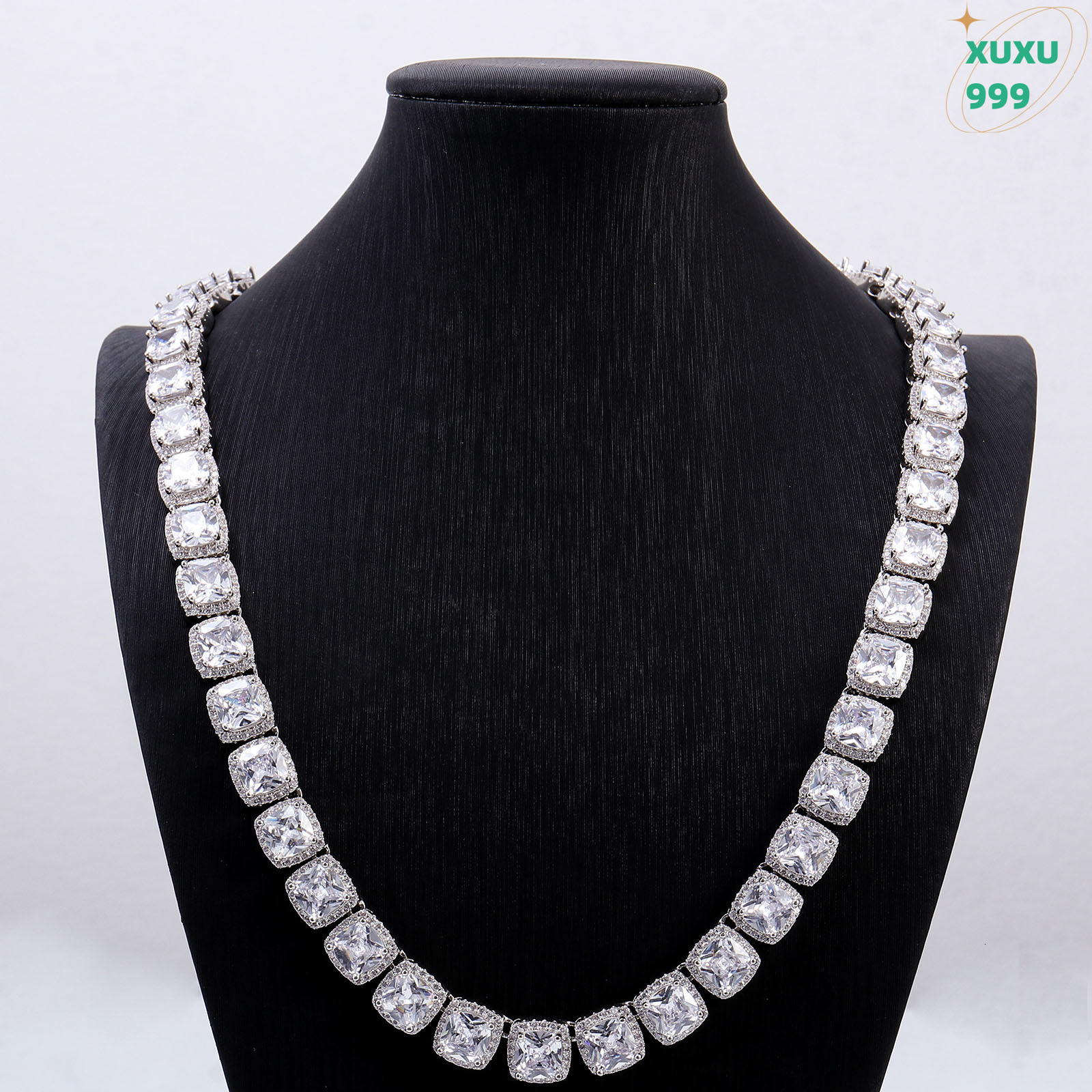 OACOCA 8mm Silver Gold Color Fashion Hip Hop Necklace Moissanite Chains Iced Out Tennis Link Chain Hip Hop for Men