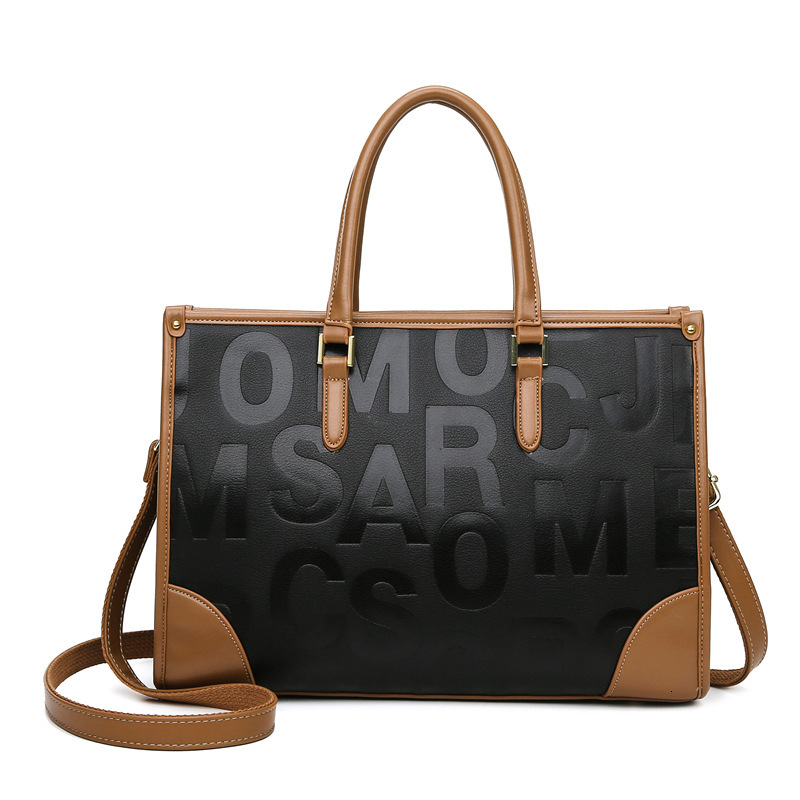 Large Capacity New Women's Handbag Simple Design Soft Leather Elegant Shoulder Versatile Tote Bag for Women