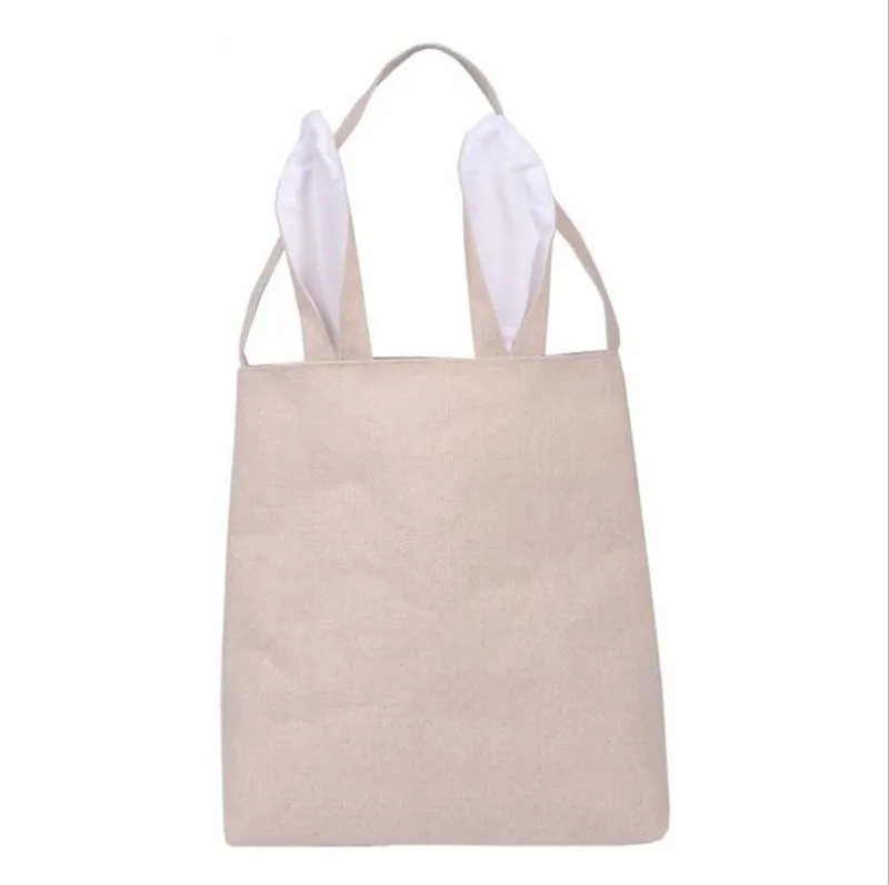 Easter Gift Bag Classic Bunny Ears Bag Jute Basket Put Easter Eggs for Kids Celebration Gift Easter Sunday Decoration c329 ZZ