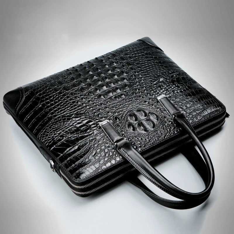 2024 New Luxury PU Leather Business Alligator Mens Briefcase Male Shoulder Bag Men Messenger Laptop Design Computer Bag W250610