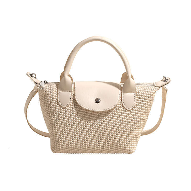 Women's 2024 Korean Version New Bags Simple Commuter Dumpling Bag Casual Fashion Versatile Shoulder Handbag GUHUISHU