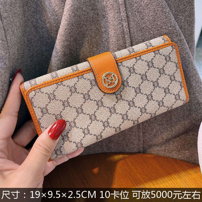 New Long for Women, Phone and Small Combo, Multi-Card Slot, Large Capacity Genuine Leather Wallet