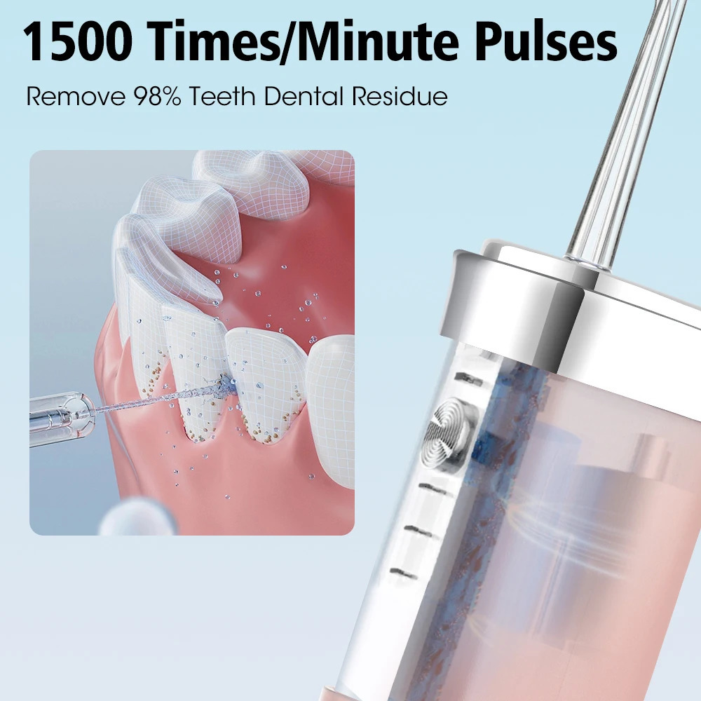 Oral Irrigator Portable Rechargeable Powerful Battery Life Water Teeth Cleaning Stick For Home TravelWater Flosser Teeth Pick 250605