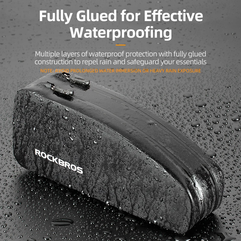 ROCKBROS Bicycle Bag Bike Frame Top Tube Bag Large Capacity Storage Waterproof Hard Shell Bicycle Bag MTB Road Bike Accessories 250610