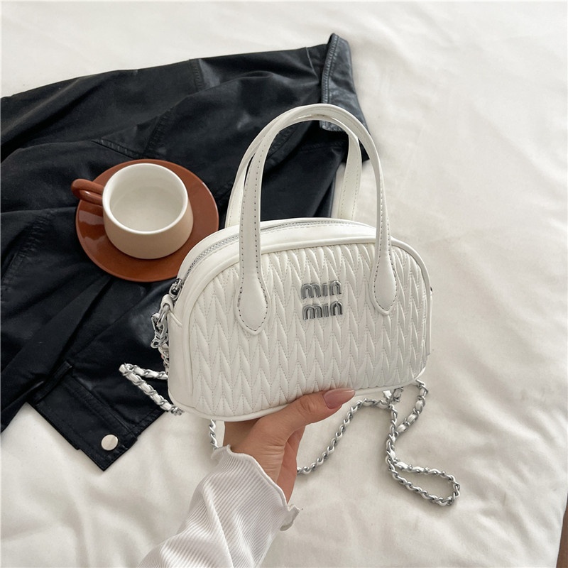 2025 Free Shipping Women's Designer Luxury Fashion New Wrinkle Fashion Small Square Bag Single Shoulder Crossbody Bag black
