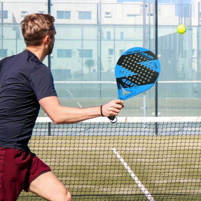 Racket Series Teardrop Padel Flap Aerodynamics & Custom Grip Technology Carbon with Black Eva Core | Advanced