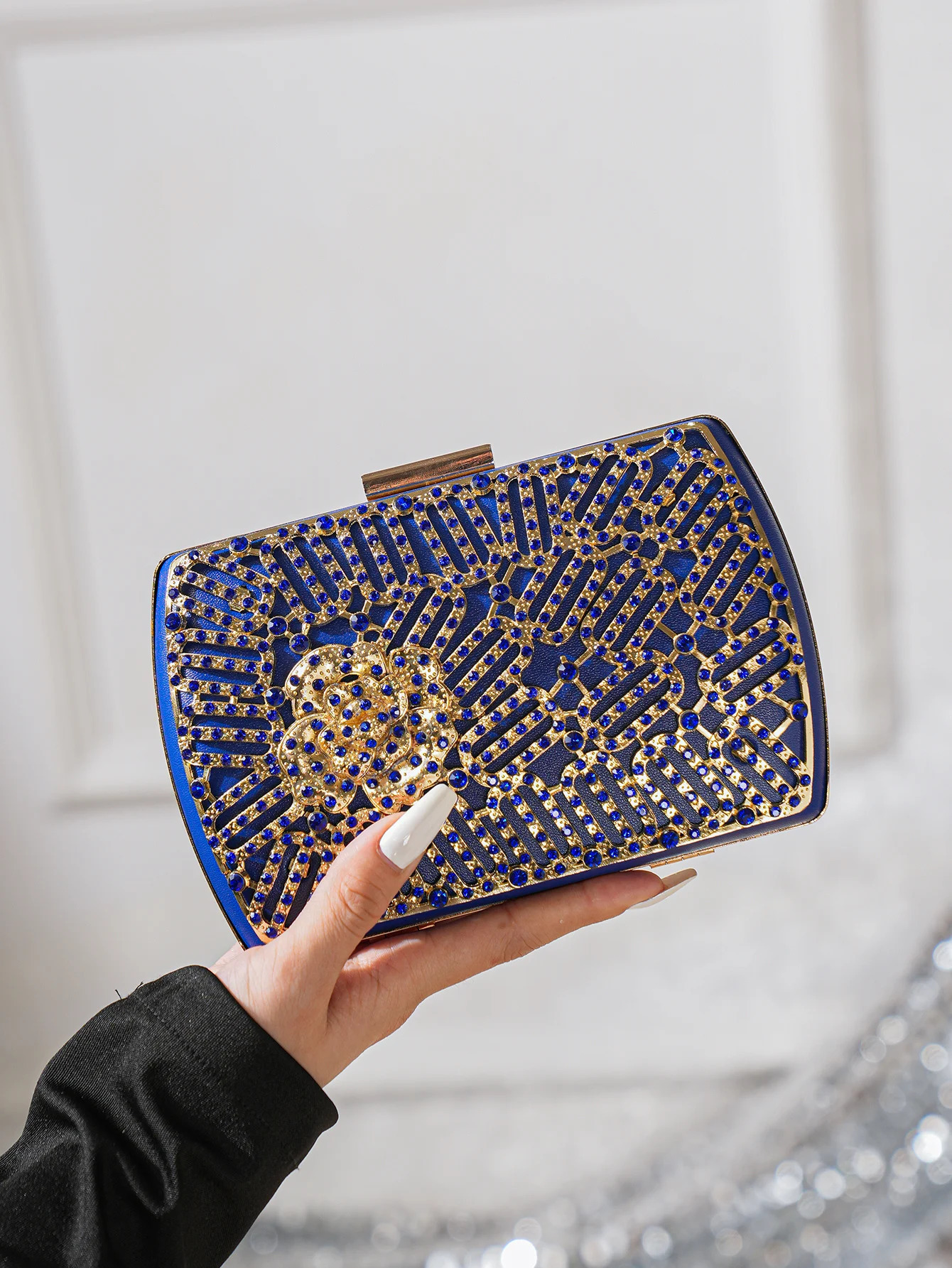 Elegant Rhinestone Evening Bag Perfect for Party Prom Wedding Womens Box Clutch Purse 250605